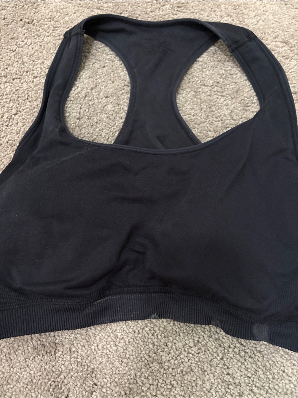 Black Racerback Comfort Sports Bra